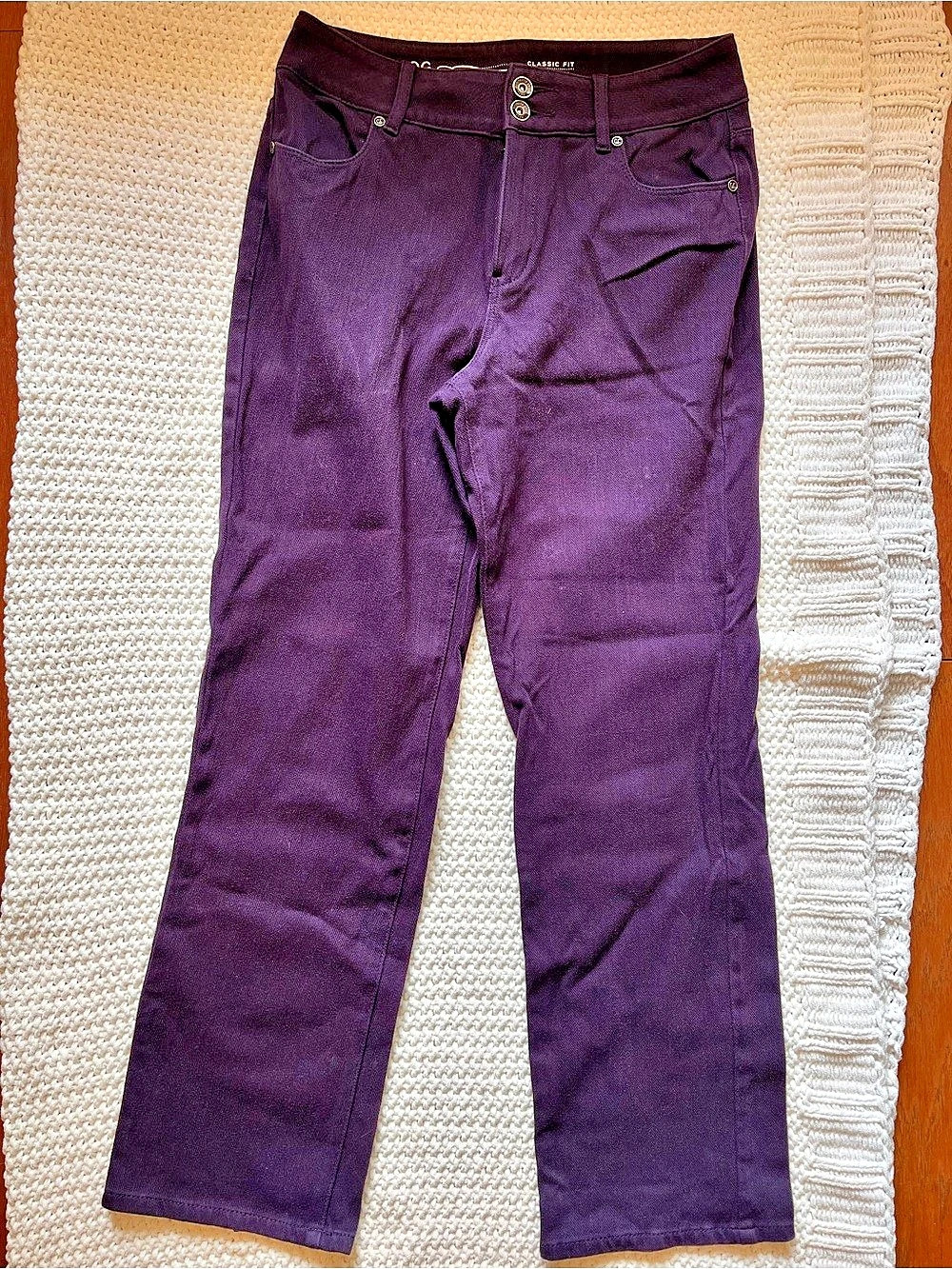 Coldwater Creek Classic Size 6 Petite Purple Straight Leg Jeans Like New